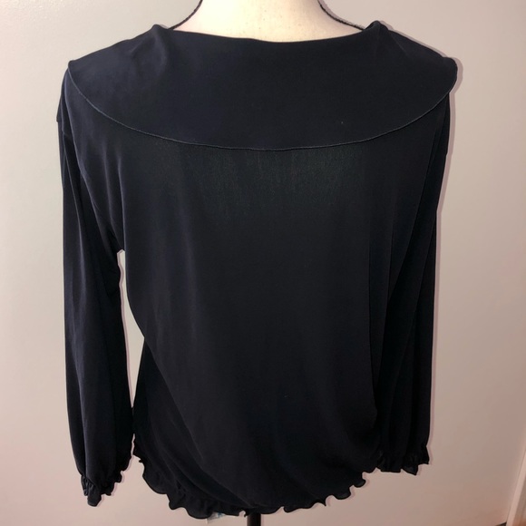 Charles Nolan | New York | navy blue silk top | M - Picture 5 of 5